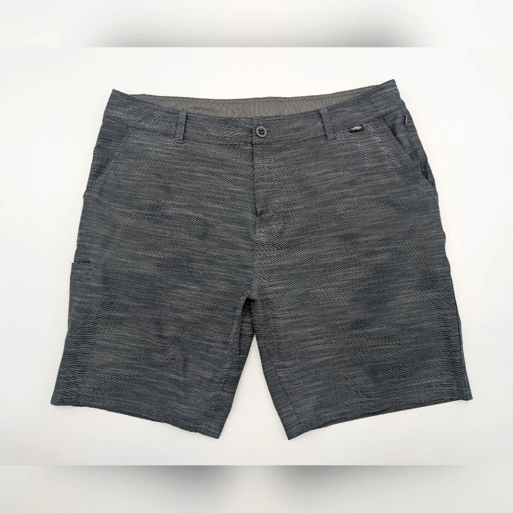 AFICO 365 Hybrid Chino Fishing Shorts Carcoal 9 Inch Inseam Men Size 36
